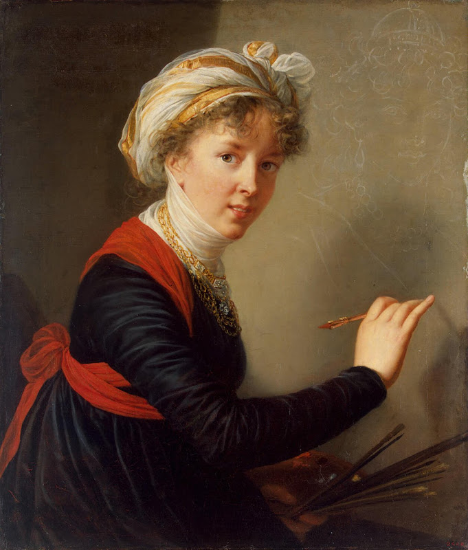 Self-Portrait by Elisabeth-Louise Vigee Le Brun - Portrait Paintings from Hermitage Museum