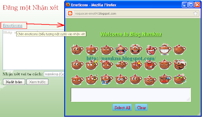 Chèn Các bộ emoticons cho blog - http://namkna.blogspot.com/