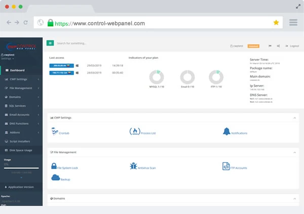 Control Web Panel