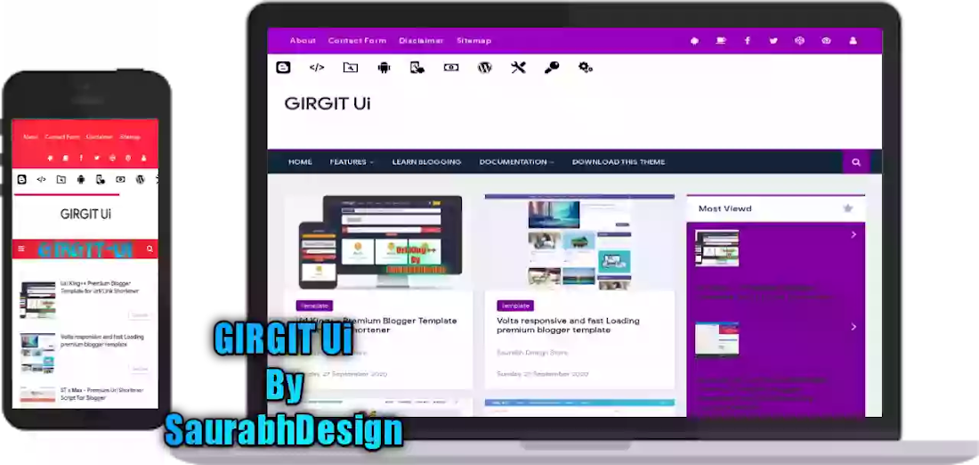 Girgit Ui- Premium Blogger Template Free Download By SaurabhDesign