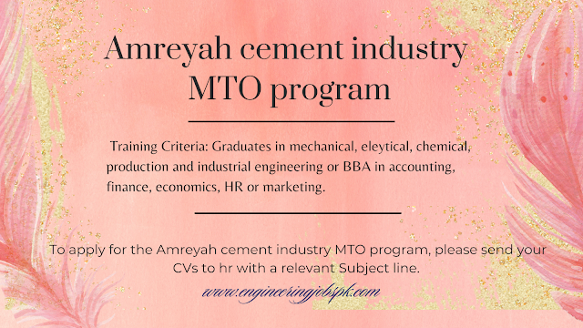 Amreyah Cement Graduate Trainee Program 2024