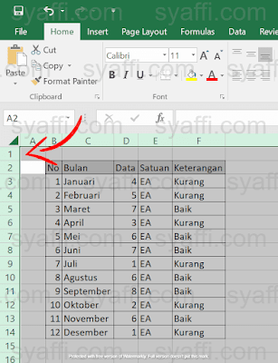 Cara Unhide Excel