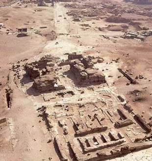 The ruins of the mortuary temple today