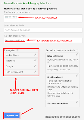 riset kata kunci dengan google adwords optimalisasi SEO blog