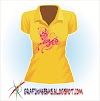 Desain kaos wanita - butterfly