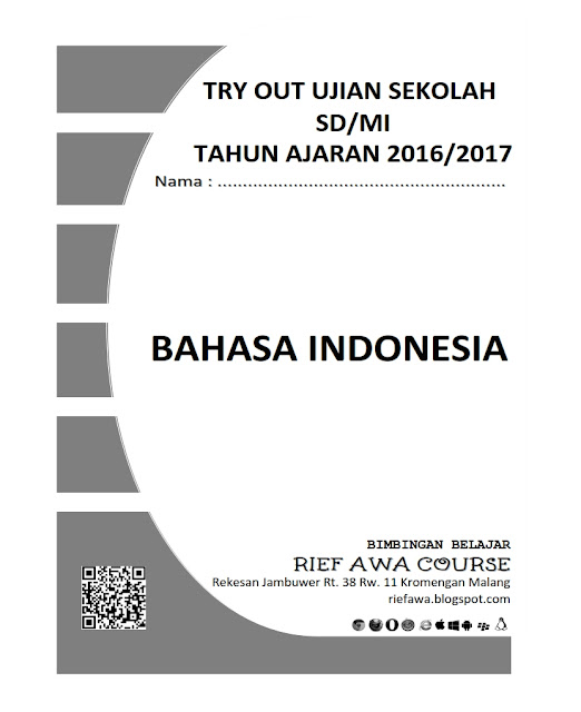 Download Soal Latihan Ujian Sekolah Bahasa Indonesia SD MI 
