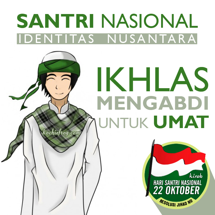 Gambar DP BBM Hari Santri Nasional 2017 - Kochie Frog