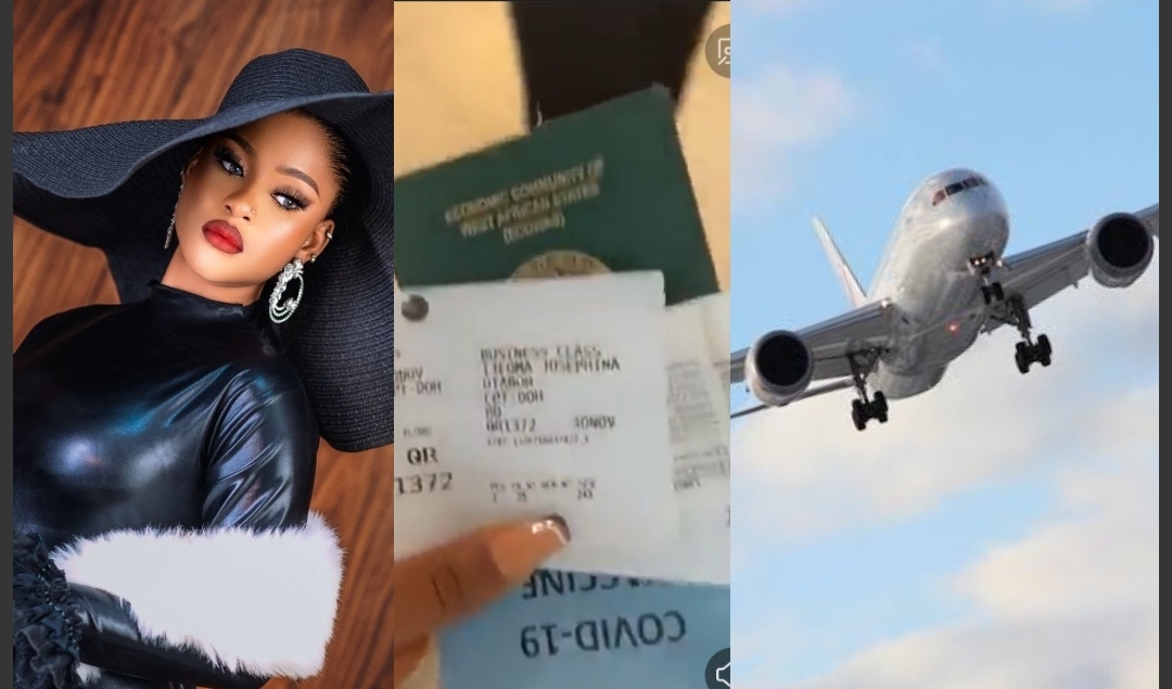 BBNaija: Phyna Jubilates As She Flies Business Class For The First Time To Qatar For FIFA World Cup (Video)