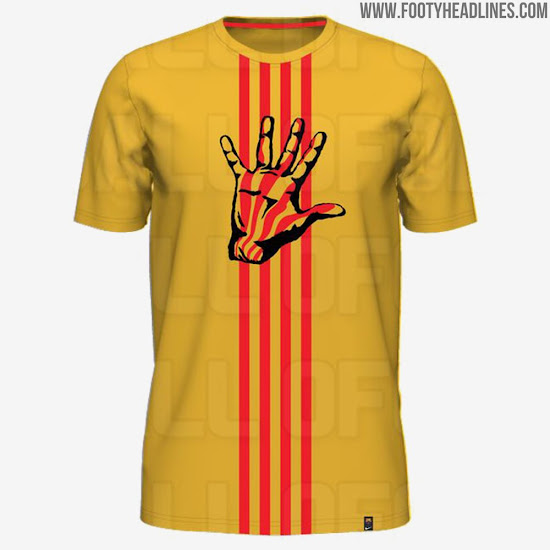 Pique Inspired Nike Barcelona 20 21 Senyera Manita Shirt Leaked