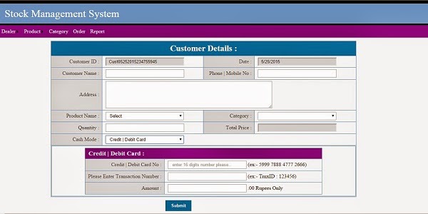 DOTNET : Stock Management System Project with Source Code