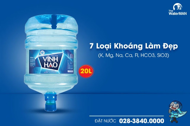 Nước khoáng Vĩnh Hảo bình úp 20L