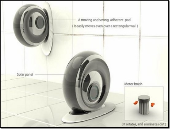 Snail Cleaner. Snail on solar energy