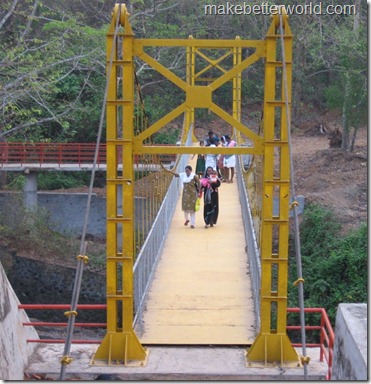 Vazhani Dam hanging bridge