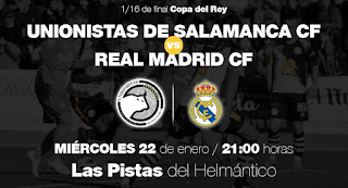 Cartel del Unionistas de Salamanca vs. Real Madrid de Copa