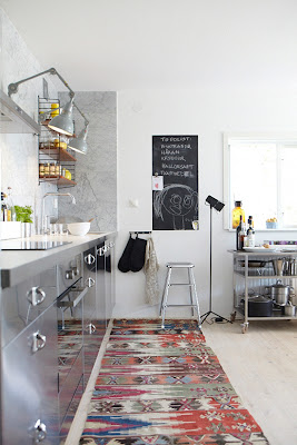 PJ70 lamps by Örsjo Belysning in the kitchen of Louise Liljencrantz (photo by Sanna Lindberg).