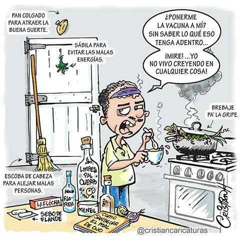 Las Caricaturas de Cristian Hernández: No creo en la vacuna pero...