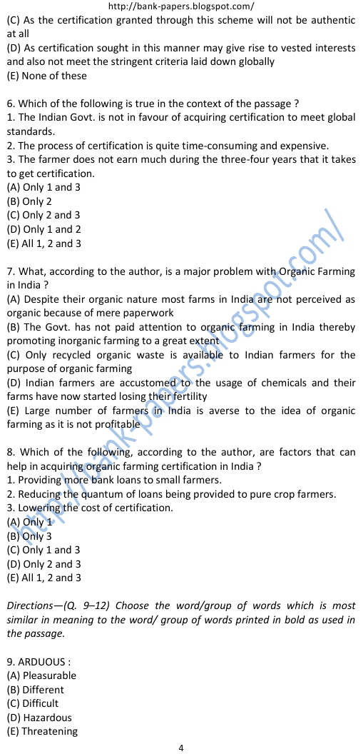 Madhya Bihar Gramin Bank sample questions