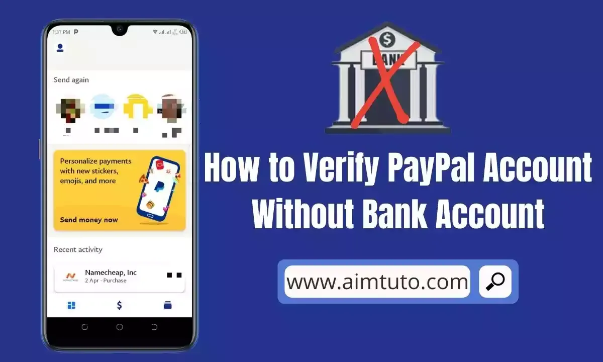 verify paypal account without bank account