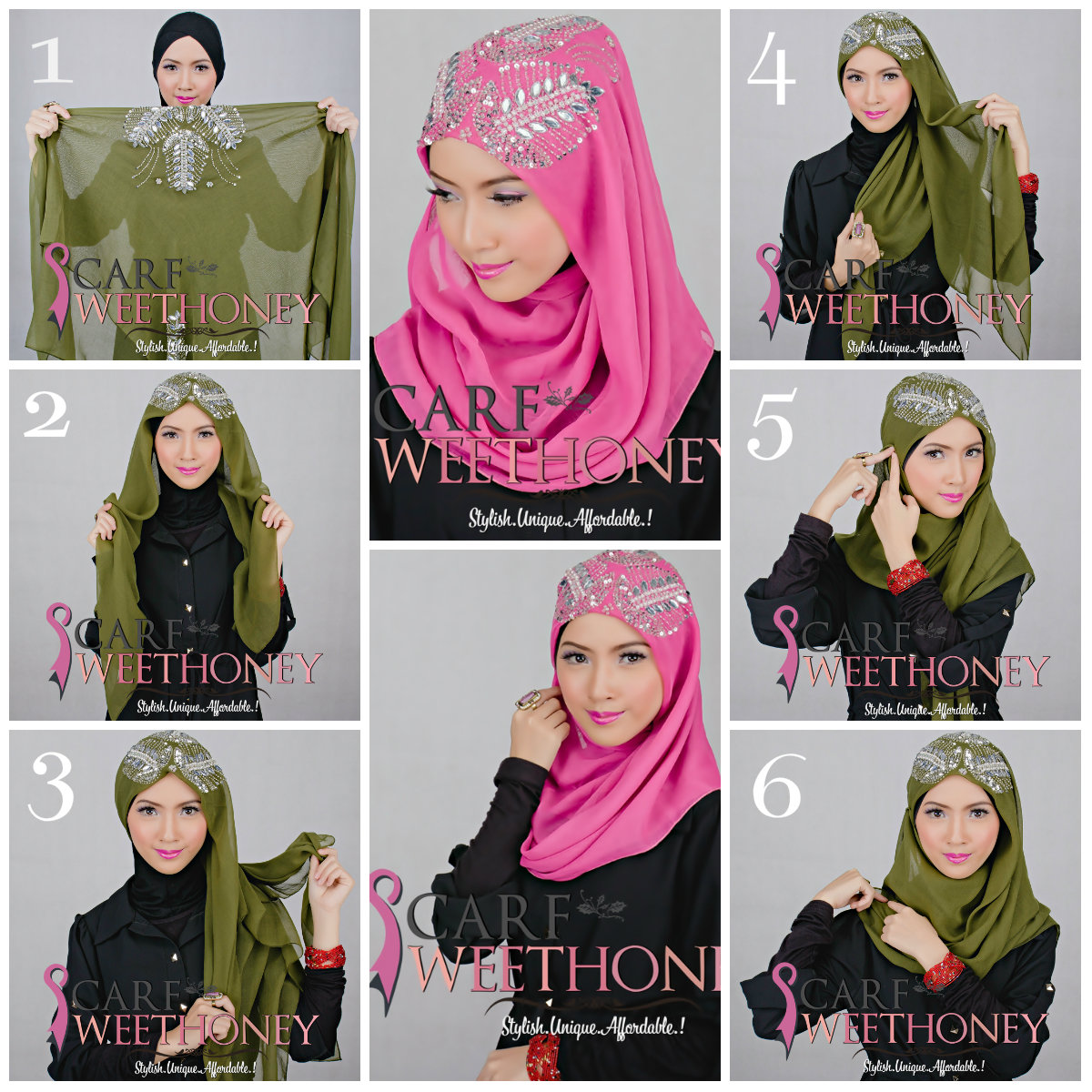 Gambar Tutorial Hijab Bercadar Tutorial Hijab