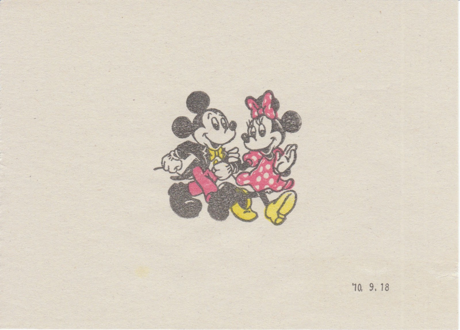 見ろ 消しゴムはんこがゴミのようだ ミッキーミニー