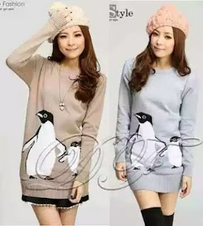  sweater rajut pinguin sweatre