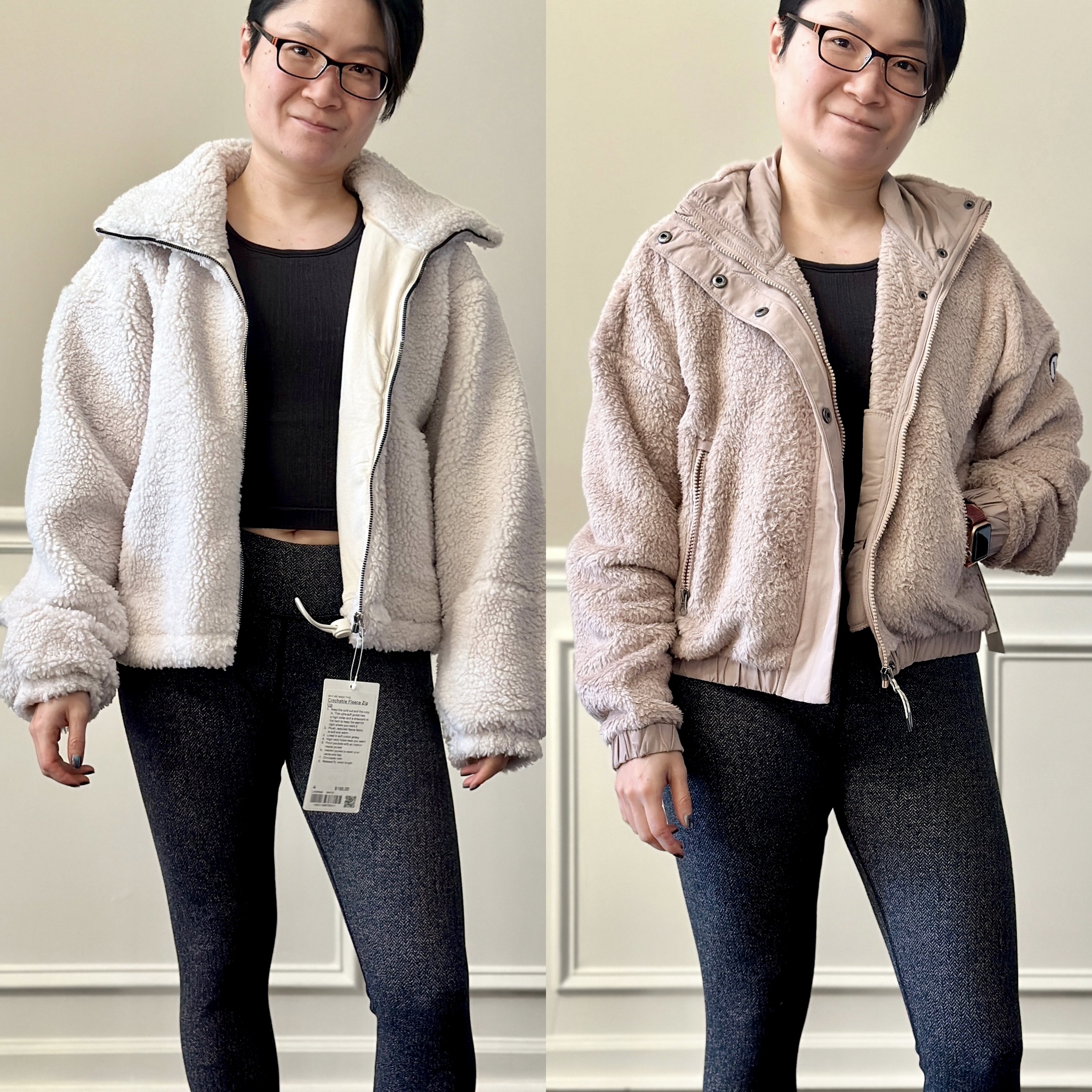 Fit Review! Vuori Cozy Sherpa Jacket vs Lululemon Cinchable Fleece Zip-Up