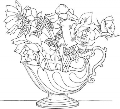 Flower Coloring Pages on Flowers Coloring Pages