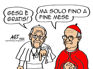 Papa Francesco, Bertone, Teologia, vignetta satira