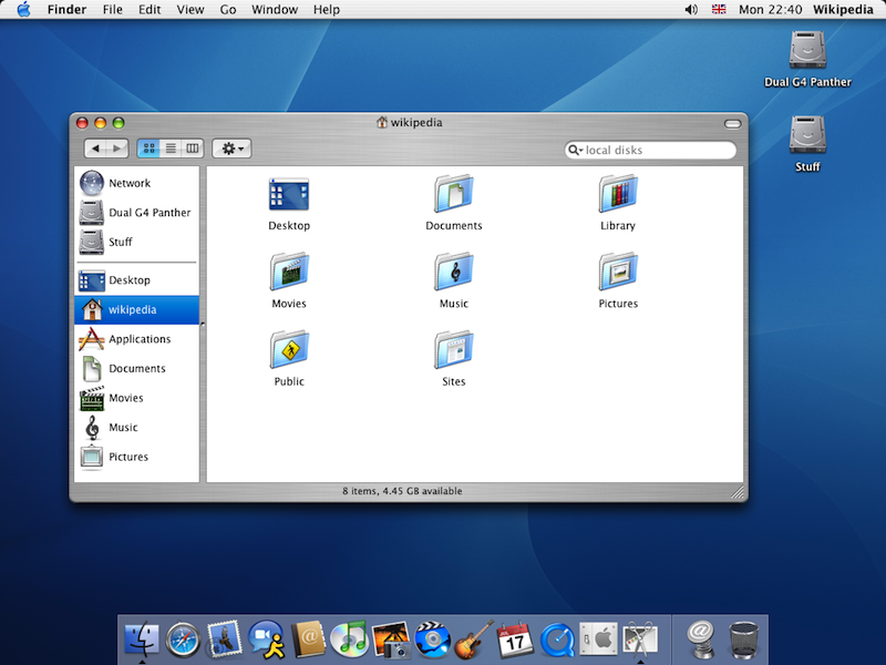 Descargar Mac OS X Panther 10.3 DMG Español
