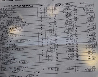 Biaya turun mesin Chevrolet Captiva Diesel karena terlalu banyak minum bio solar. Turbo bisa rusak mang bro.