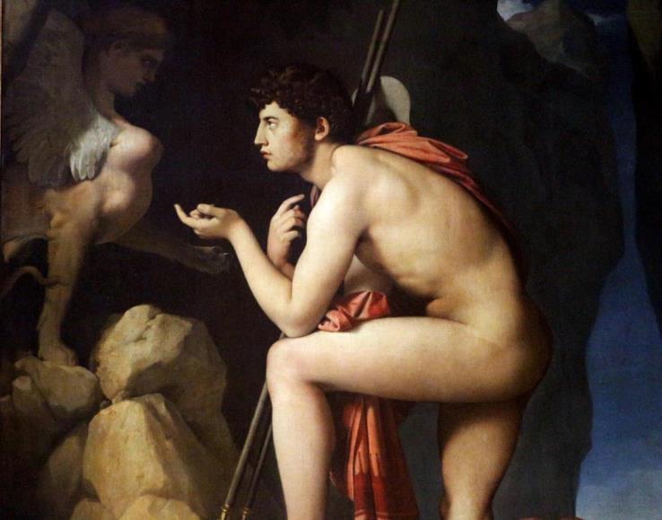 "Oedipus and the Sphinx", 1808 - By Jean Auguste Dominique Ingres (1780 - 1867)