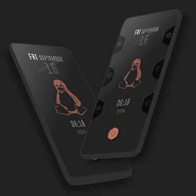 Linux klwp dark Theme for Android