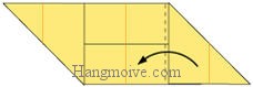 Bước 6: Gấp cạnh giấy sang trái.