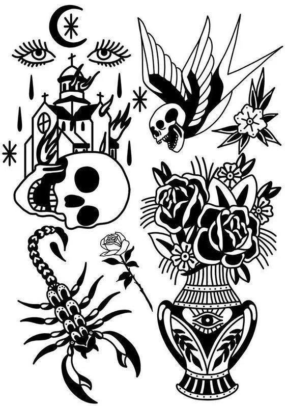 Plantillas de tatuaajes EMO