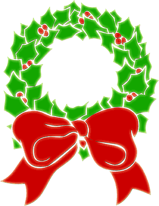 Christmas wreath clip art pictures and coloring pages,cookies photos ...