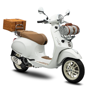 Vespa Primavera Picnic Dã Ngoại Trắng