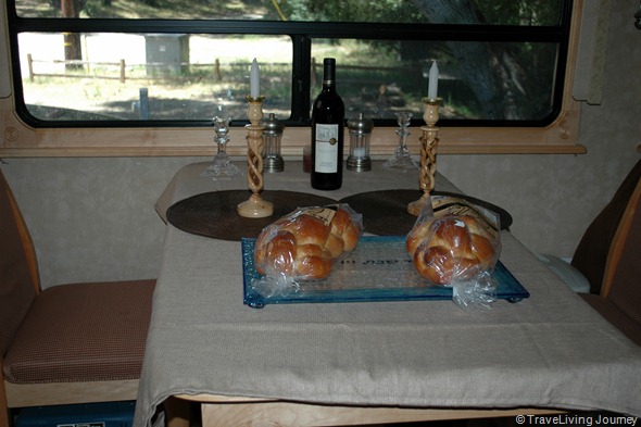 Dining table ready for Shabbat