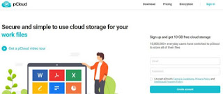 penyimpanan data online yang aman pcloud