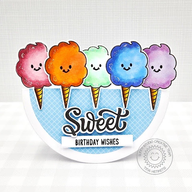 Sunny Studio Stamps: Candy Shoppe Birthday Card by Tina Henkens