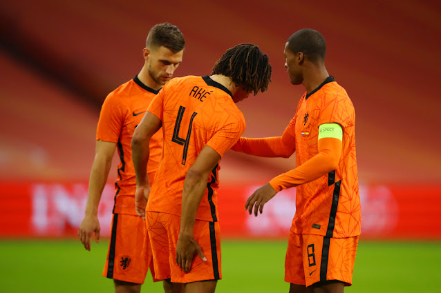 Man City defender Nathan Ake injured during Netherlands 1-1 draw with Spain in an international friendly match