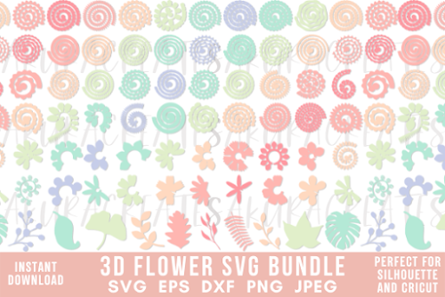 Download SVG Vector 106 Rolled Paper 3D Flower Bundle SVG Cricut Silhouette create your own DIY projects using your Cricut Explore, Silhouette Cameo and more.