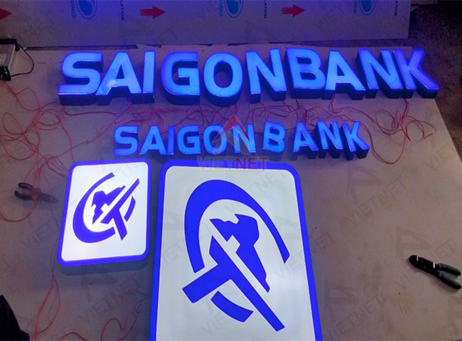 Gia công chữ nhôm không gờ SAIGONBANK