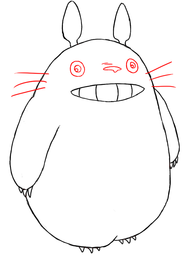 How to draw totoro