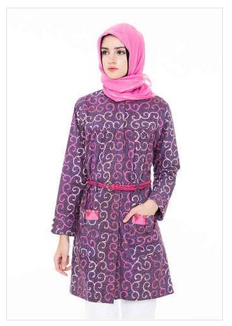 Koleksi Baju  Muslim  Batik 2021 dengan Desain  Yang  Simple  