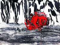 pouring, acrylics, modern paintings, flowers, marbling