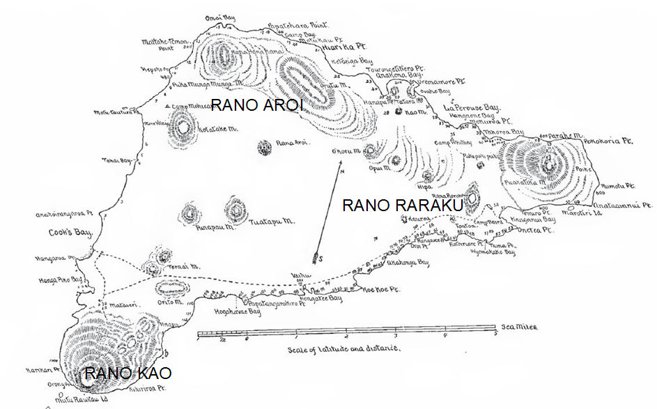 Map of Easter Island,