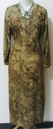  baju  modern Long  Dress  Batik  Muslim
