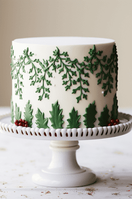 pretty modern minimalistic theme Best 50+ Christmas Cakes to Lust After for Your Festive Party Ideas, Buttercream Frosting Holiday Homemade Cake Inspiration to DIY. Dessert Ideas for Events