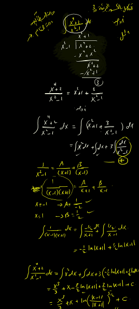 تكامل بالكسور الجزئية 3 Integration by partial Fractions