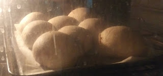 grainfree buns in the oven